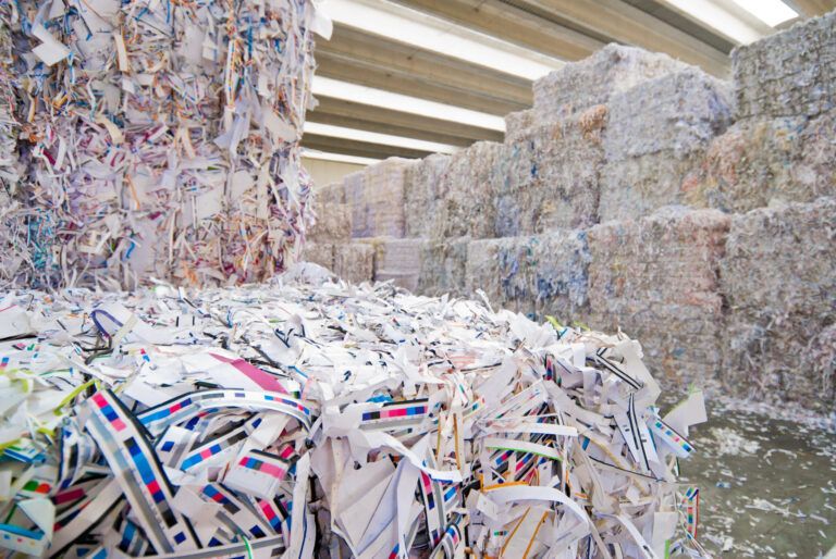 baled scrapes of Paper for recycling